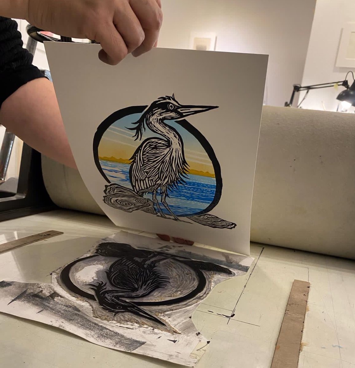 ChoptankPR's tweet image. Thanks @Pennypackmo for creating beautiful Heron prints for @HoopersIsland Heritage Tin #art #EasternShoreLife #oyster