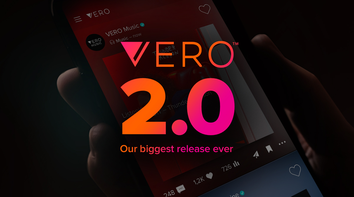 It’s here! Packed with new features like Video and Voice Calls, Game Posts and App Posts and much more, VERO 2.0 is our biggest release ever. 

Thank you to our Members on VERO who have helped us shape it, test it, and get it out into the world.

🔗 get.vero.co/vero