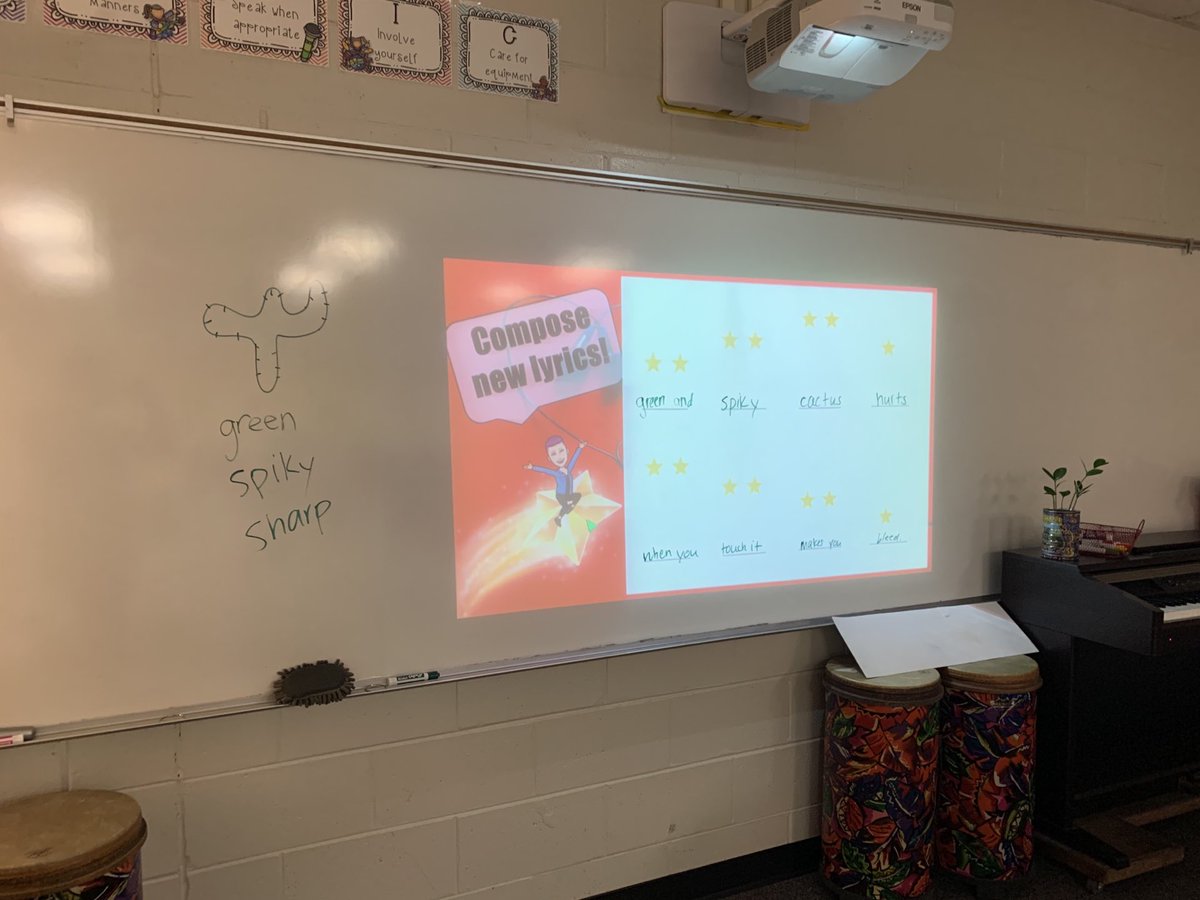 RPESmusic's tweet photo. Making up our own lyrics to known melodies (Twinkle Twinkle)! Aren’t ⁦@RPES_Cougars⁩ first graders super creative and silly?! #cougarstrong #ncssbethebest https://t.co/LbhHGMrqy2