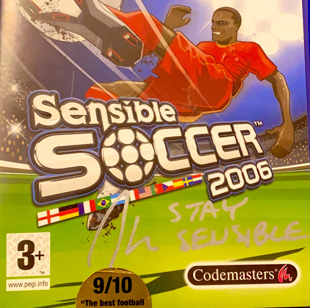 RetroGamesRplay's tweet image. Just thought I’d share an interesting one from my collection. Sensible Soccer 2006 signed by the CO-founder Jon Hare 😀