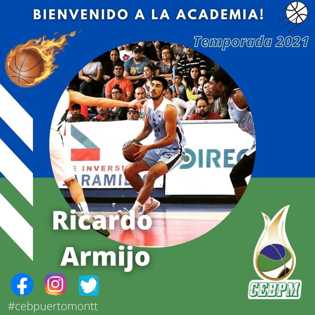 ATENCIÓN 📢 seguimos en la ruta de presentación, y en esta ocasión le toca el turno al alero Ricardo Armijo Lagos, bienvenido a nuestra academia, y vamos con todo en esta nueva versión de LNB CHILE 2021, que dará inicio el 9 de enero con copa chile 🇨🇱 🏀
#CebSomosTodos