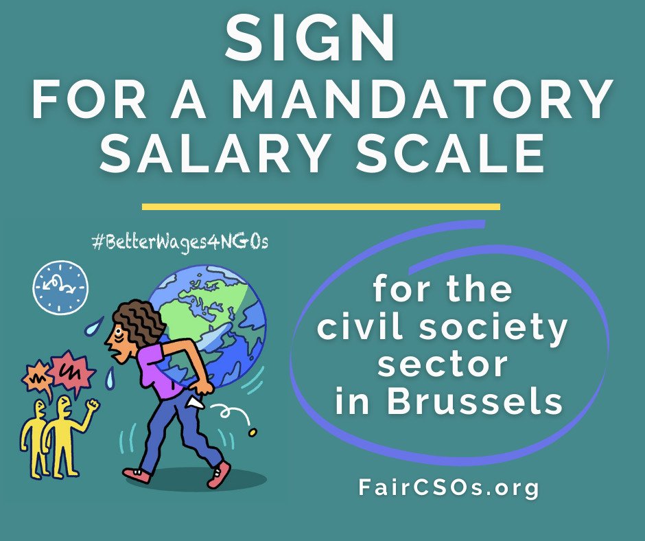 GORDAPIRI's tweet photo. Low pay, no increases, lack of transparency. Time for people in NGOs in Brussels to be paid what they deserve. Support this call, please sign and share! (FR /NL/EN) https://t.co/XoVGwLRIRt #FairCSOs #BetterWages4NGOs #EndtheSecrecy #EqualPay https://t.co/lcd78tzWvY