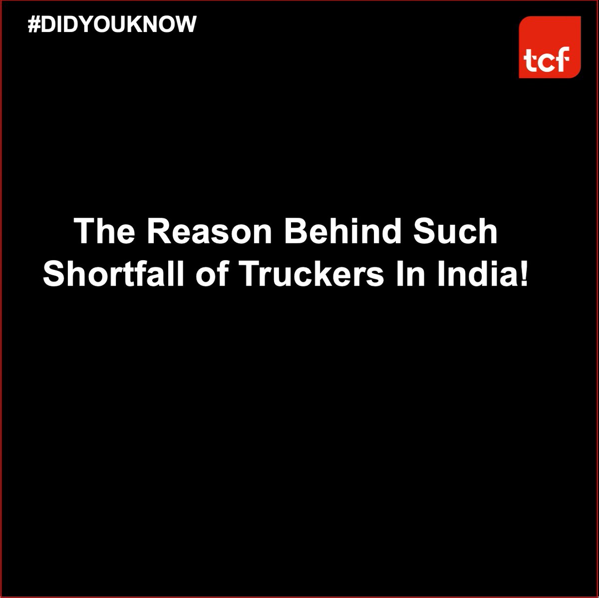 tcflogistics's tweet photo. Swipe ➡️ For Part 2🙌🏻.
The Reason Behind Shorfall Of Truckers In India🚚
Visit Our Page: @tcflogistics For Part 1 and Much More.

#didyouknow #didyouknowfacts 
#freight #freightforwarder #freightforwardingcompany #logisticsmanagement #logisticscompany #supplychainmanagement https://t.co/gjNHZMR8pw
