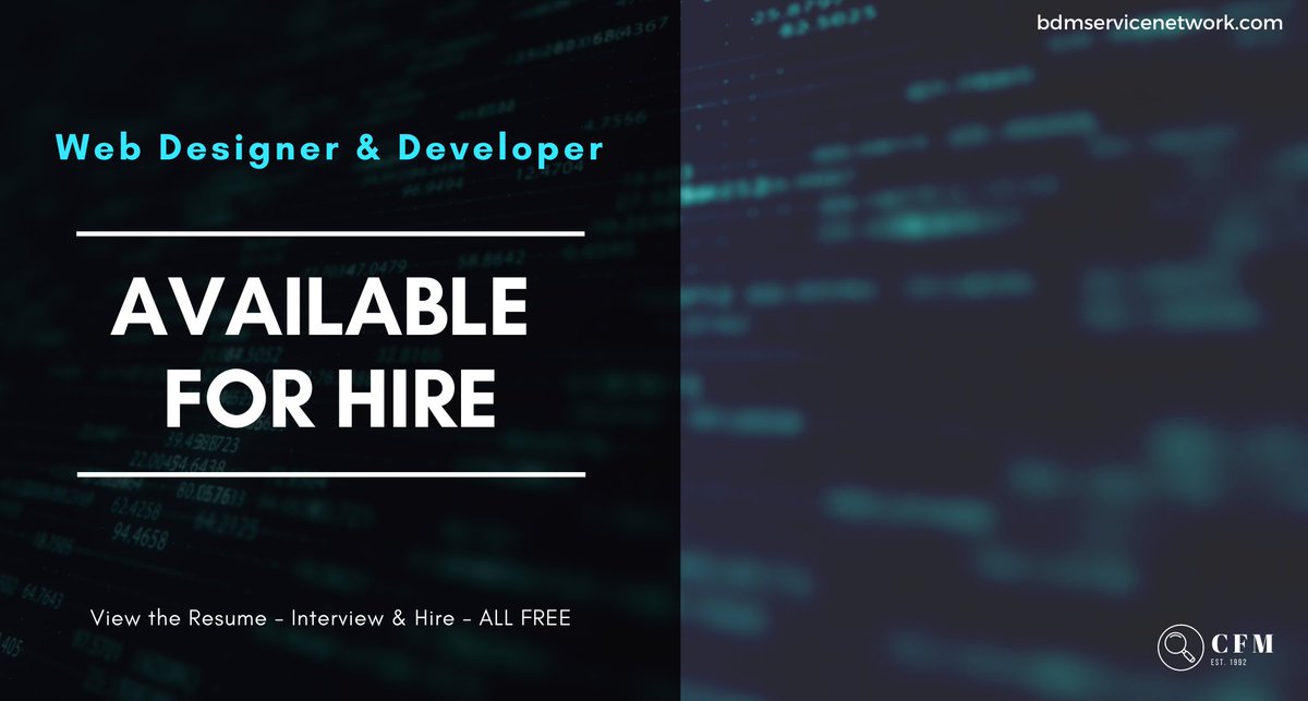 CFMMembers4Hire's tweet photo. Hiring in IT Services? Interview this candidate and hire without paying fees https://t.co/OQZBHZmvSr

#WebDesign #WebDevelopmment #WebDesigner #WebDeveloper #WebsiteDesign #WebsiteDesigner  #UIDesign #UserInterface #Infographics #talent4hire #forhire https://t.co/Z0Yk4omugJ https://t.co/NUIcX53sGF