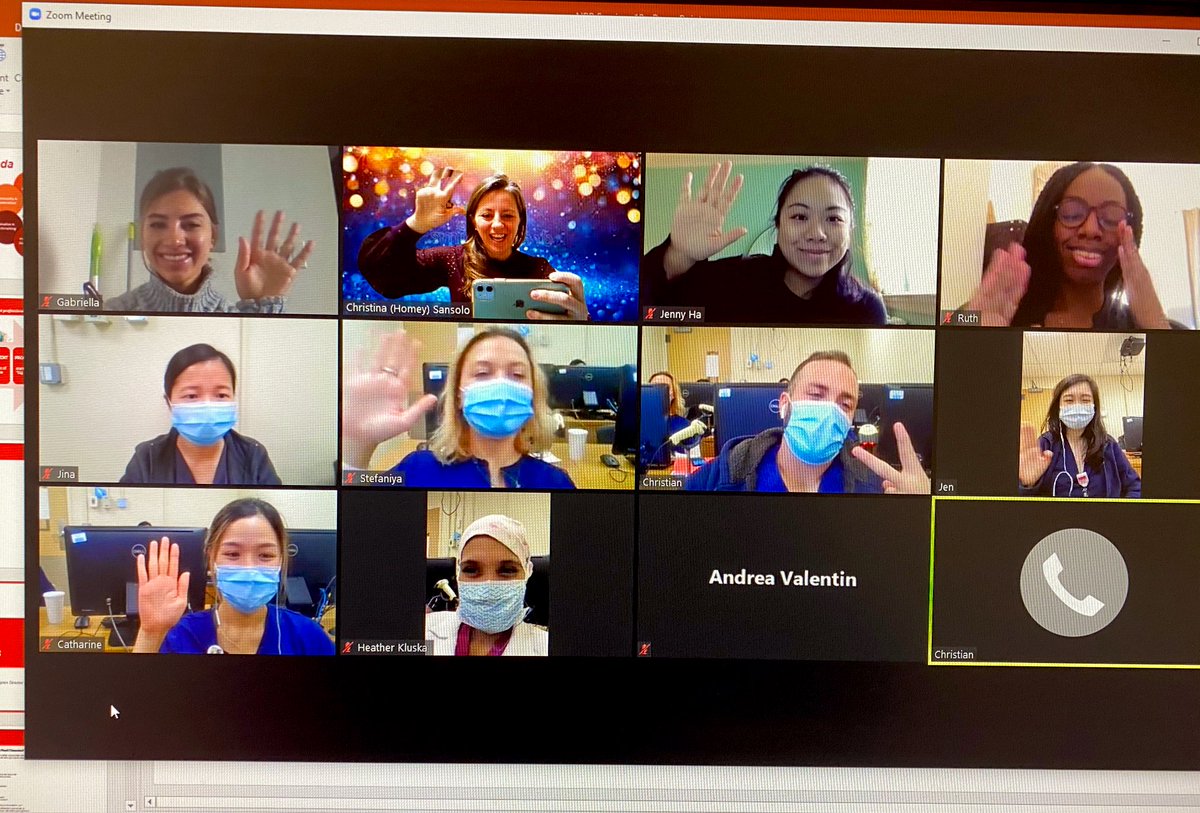 Homey_RN's tweet photo. In the virtual era, this is how Cohort 7 Nurse Residents take a group pic! 👋🏽 #nurseresidencyprogram #NRP #clinicalreflections @NYPBrooklyn @ErnestoPMir @ReyRRivera1 @MaryRoseRN_NYP @kgrands @DrLorelleWuerz @BmhNyp @LeticiaC_RN @JennRNNY https://t.co/hdhUsm62BV