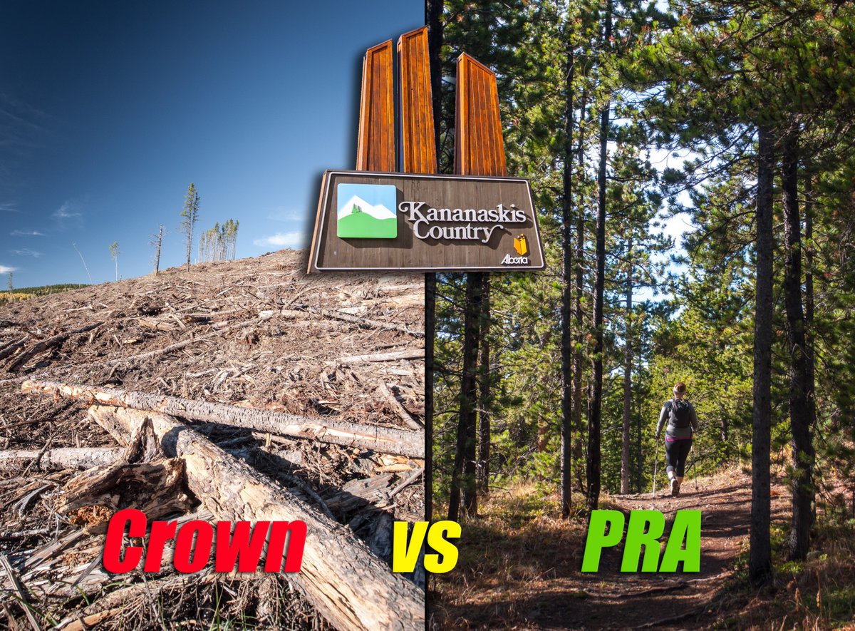  @JasonNixonAB claimed that Crown land has stronger protections than PRAs and that there will be no industrial activity on Crown Land.This photo shows a PRA and Crown Land next to it, can you spot the difference? Share your thoughts at:  https://www.alberta.ca/sustainable-outdoor-recreation-engagement.aspx?fbclid=IwAR1EbsM1_rfzJe97jRu4yWUJ2O7LhhfUnBWv0xtBboySMZdL07I6_MmB6AU