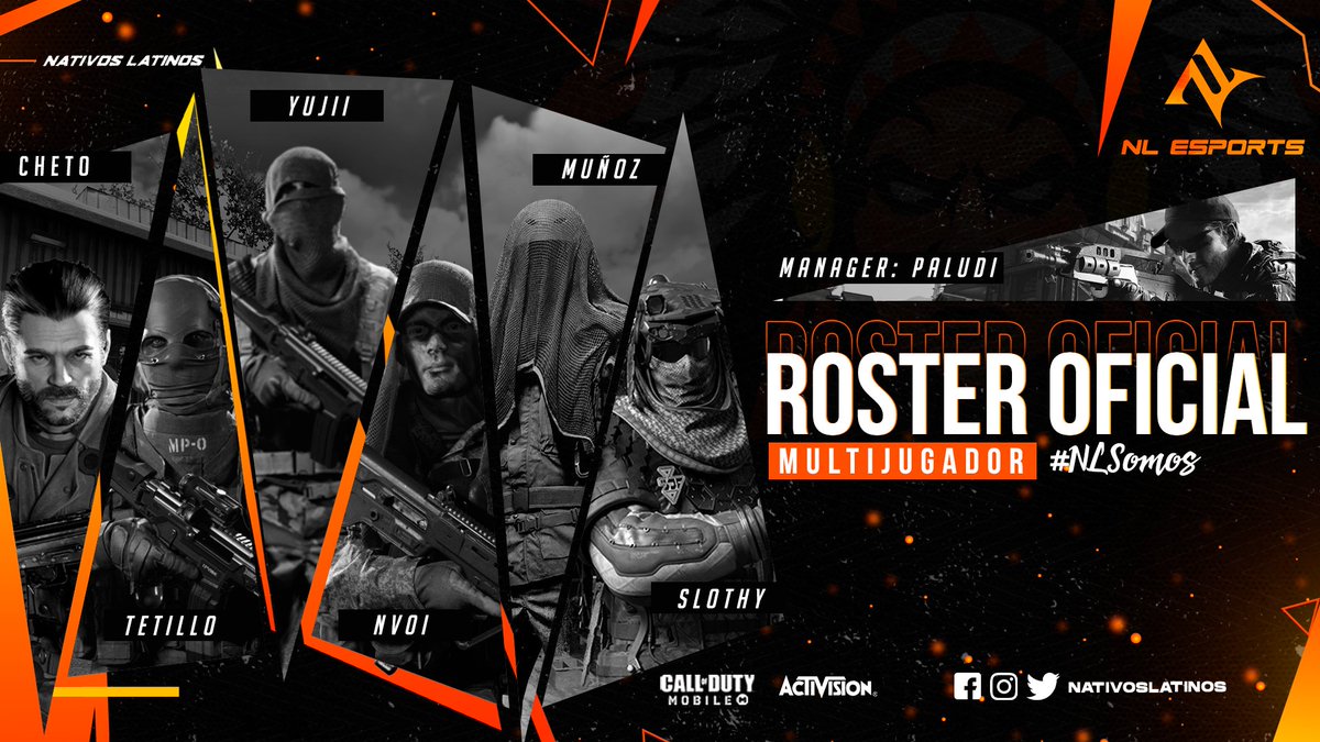 #NLEsports 
¡Creían que venían de otro mundo 👽 pero siempre fueron Nativos 🏹 de este planeta!
Con honor, les presentamos a nuestra plantilla de MJ que nos estará representando en Nativos Latinos.
- CHETO
- Tetillo
- Yujii
- nVoi
- Muñoz
- Slothy
Manager: @ManagerPaludi
#NLSomos