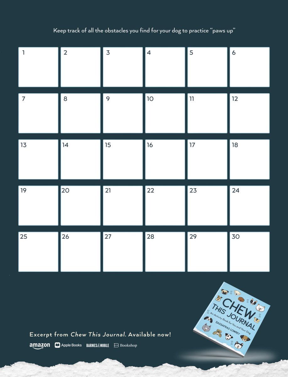MangoPublishing's tweet photo. Fill your days with this challenge by @sassafraslowrey (author of Chew This Journal)!!!

Thirty-Day Paws-Up Challenge: https://t.co/fHBbVwSvqE

#SassafrasLowrey #Challenge #Dogs #Pet #December #ChewThisJournal https://t.co/51zrpQ2bbD