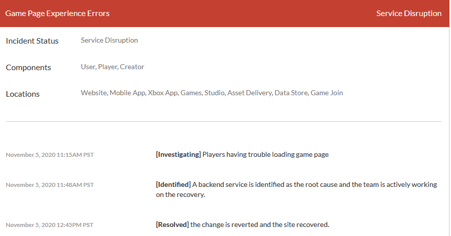 Roblox_RTC's tweet image. BREAKING NEWS: Roblox has experienced a service disruption. Players (including one of our anons) are experienced slow load times on the catalog and the roblox website. We will update this post when everythings back up and running.