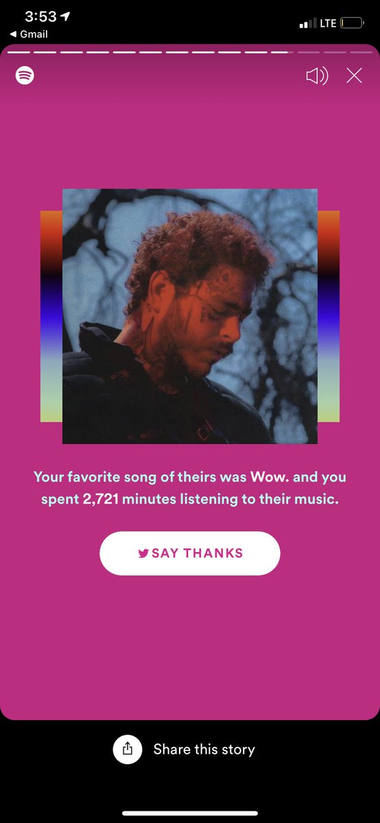 drkellybrooks's tweet photo. I’m surprised by this? No. Do I get an award for being in the top .5% 😂? @PostMalone https://t.co/n0Mju04ZIN