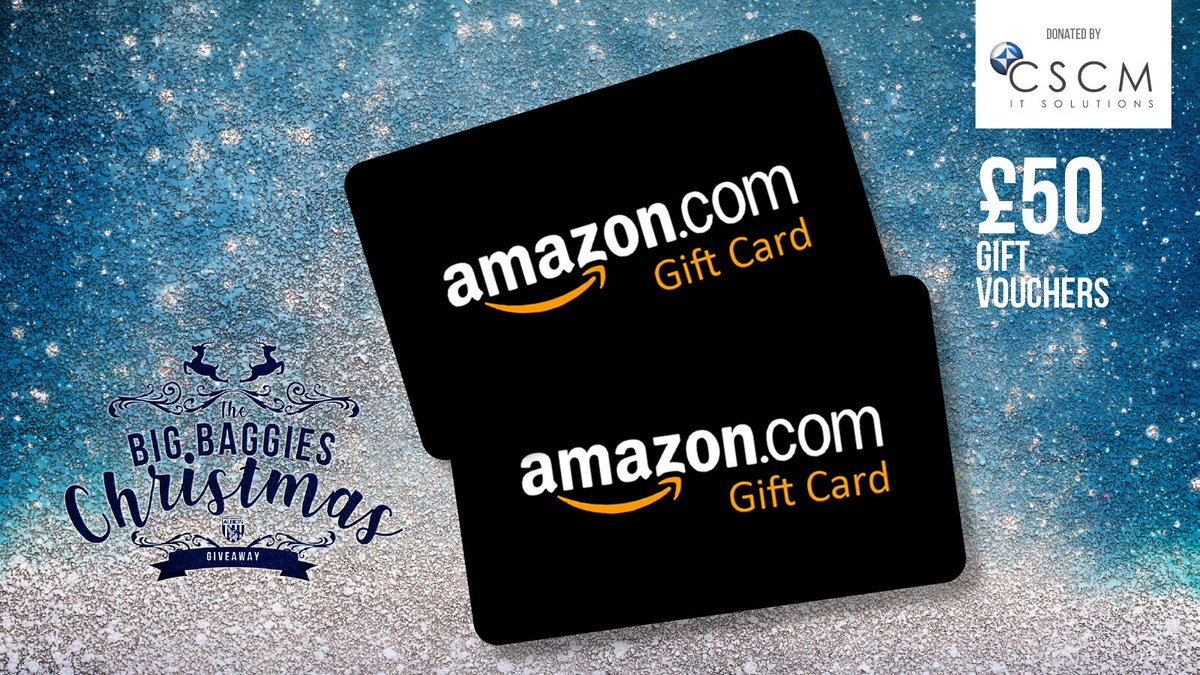 WBA's tweet image. 🎄𝗕𝗜𝗚 𝗕𝗔𝗚𝗚𝗜𝗘𝗦 𝗖𝗛𝗥𝗜𝗦𝗧𝗠𝗔𝗦 𝗚𝗜𝗩𝗘𝗔𝗪𝗔𝗬🎄

Club Partner @CSCMLtd have kindly donated two £50 Amazon vouchers for today's prize 🙌

Two winners to be picked at random. RT before 10pm on Thursday to enter. Winners to be contacted directly.