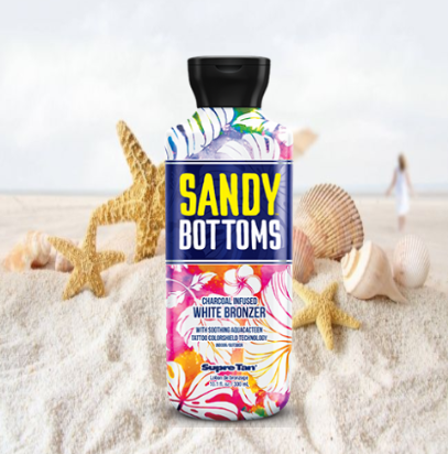 StayTanNorth's tweet photo. Sitting on the beach with my toes in the sane and sunshine on my mind. Sandy Bottoms Charcoal Infused White Bronzer helps detoxify and hide those little imperfections for flawless radiant skin. #sunevolutions #tanning #whitebronzer #tattooprotection #charcoal #vitamins @supretan https://t.co/RXkhZxSTE9