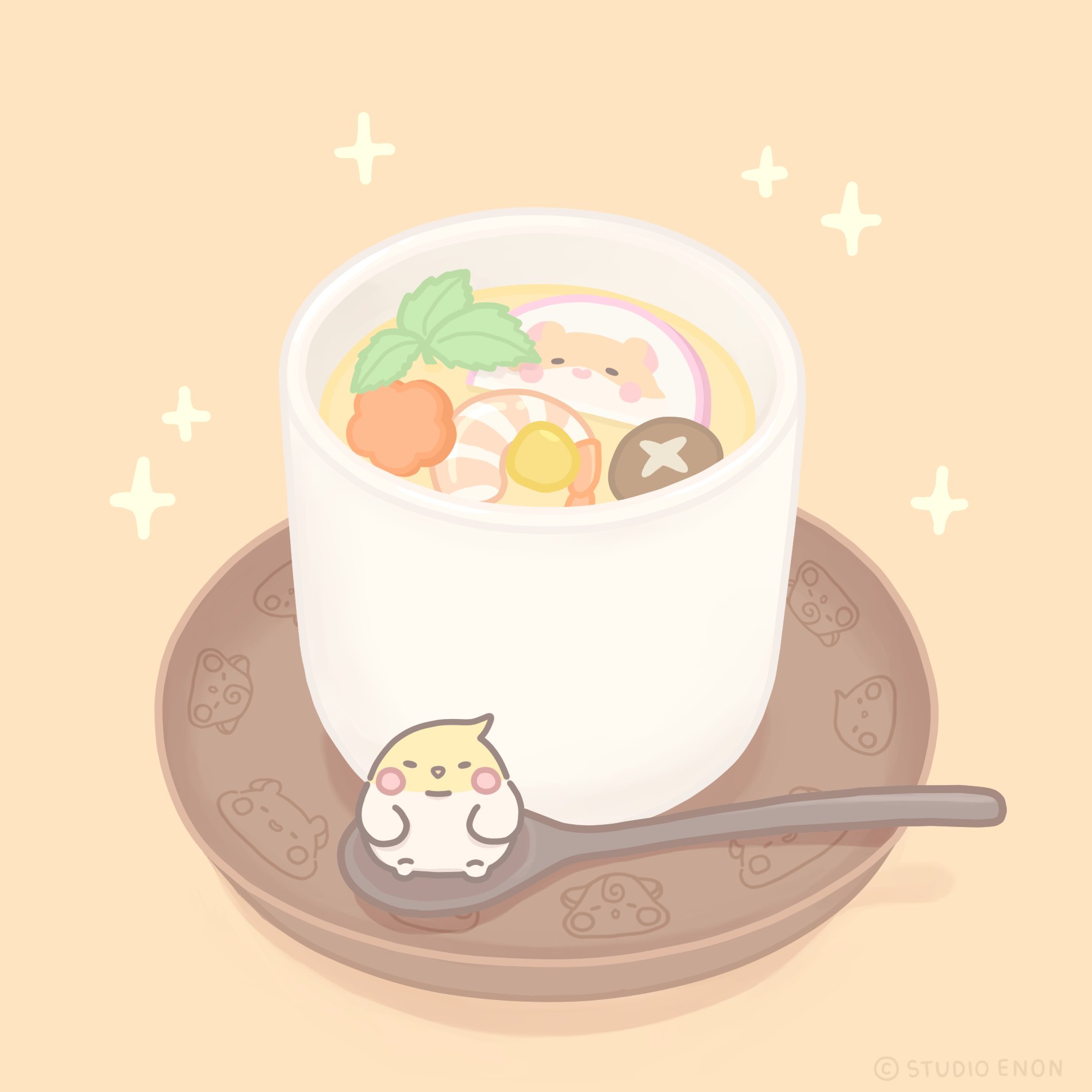 تويتر マフィンコーナー Muffin Corner على تويتر 茶碗蒸し Steamed Egg イラスト T Co Gg9mjsrvin