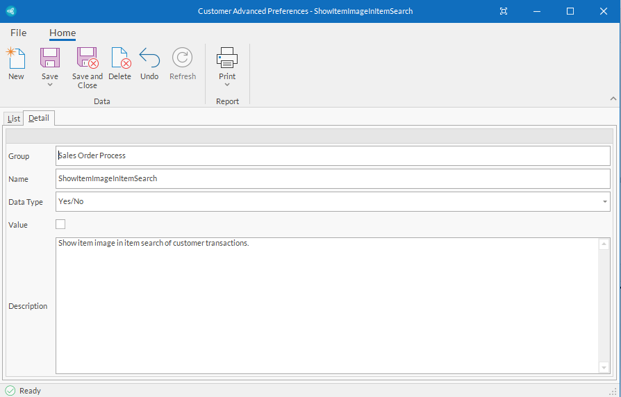 In V20 we added images in the SO / PO search screens. User feedback is this created a negative performance impact on line item data entry, so we have created a patch to make line item images optional. Contact support for details…