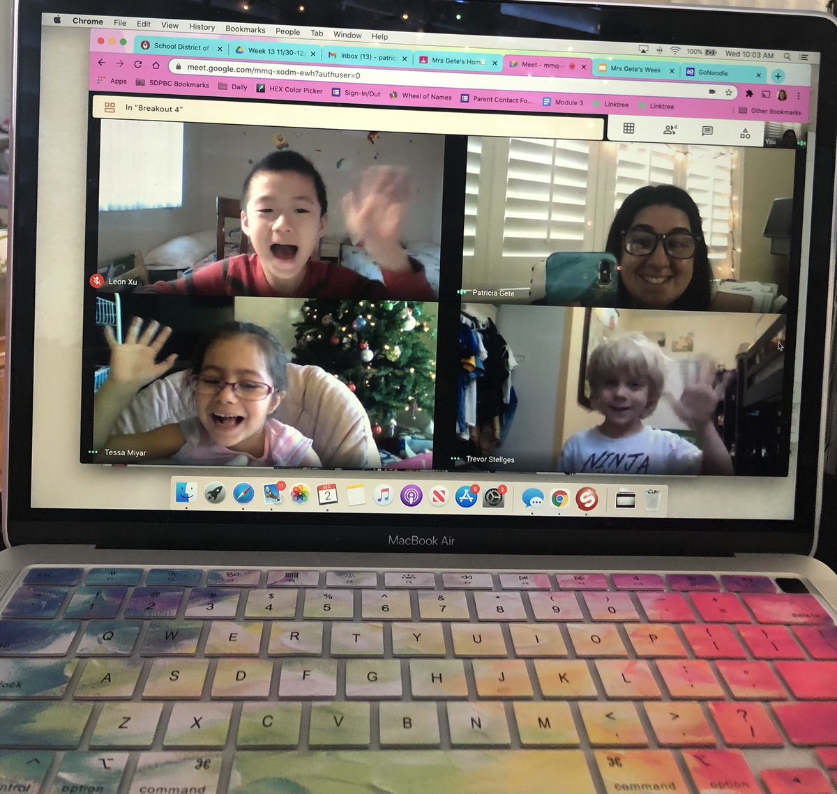 They get so excited when I drop in to visit them in a break out room! <a href="/ElbridgeGaleES/">Elbridge Gale Elem</a> My secret is... I love it too 💕