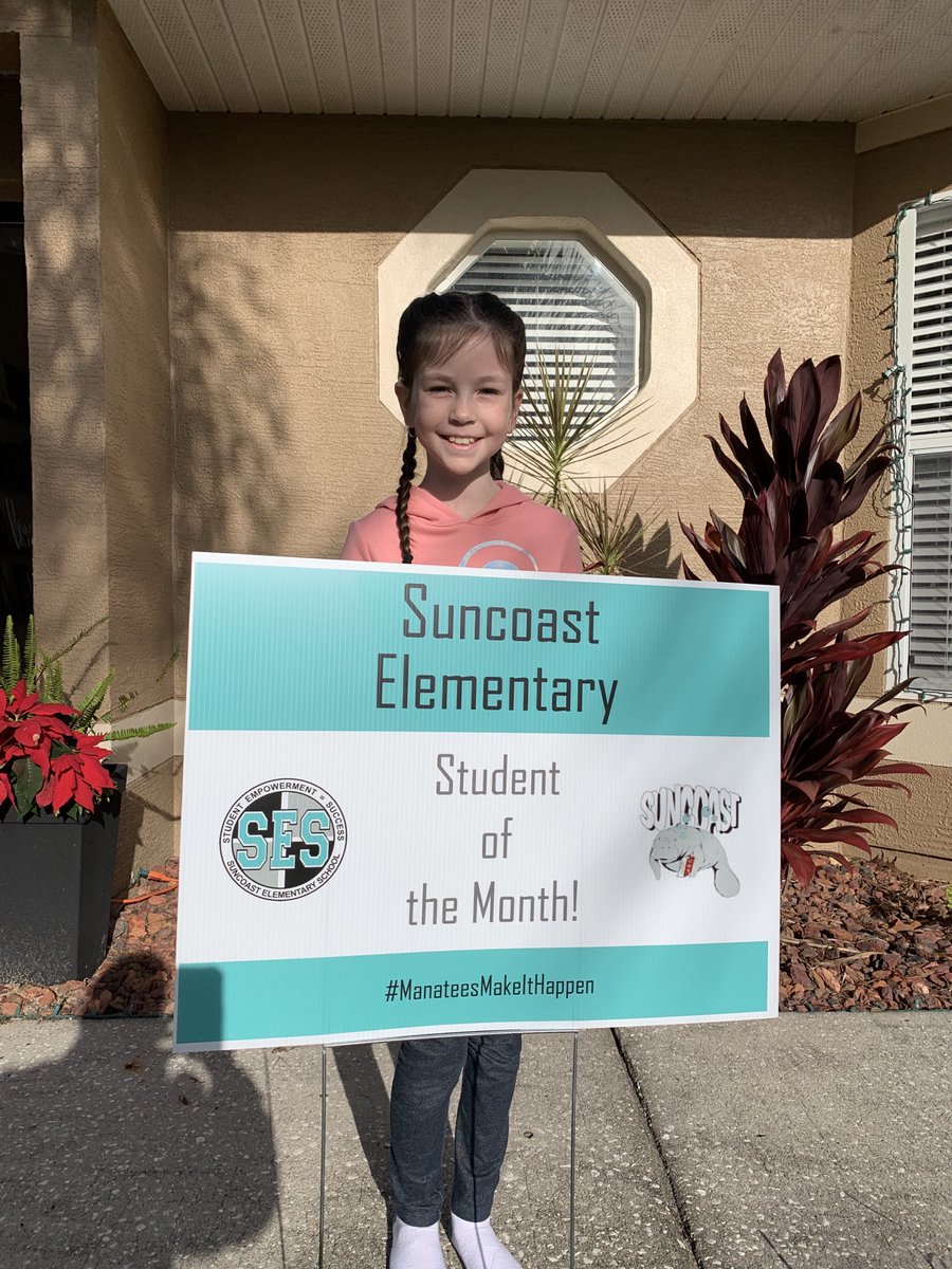 philbennett1973's tweet image. Congratulations to Olivia our ⁦⁦@HCSBSES⁩ student of the month!! Free stuff and yard sign delivered today by Mrs Baker and ⁦@SES_Elem_Asst⁩ #manateesmakeithappen ⁦@flpbis⁩ #schoolculture #buildingrelationships