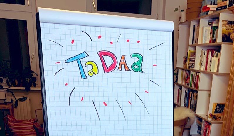 bamayay's tweet image. Nach „TaDaa“ kommt „Öffz“: Gestern und heute habe ich für die @LSoM_News zusammen mit @Jonification einen Remote Design Sprint moderiert und bin mal wieder begeistert von den guten Ideen für den Journalismus. Es war mir ein Fest. Ich geh dann mal schlafen ...