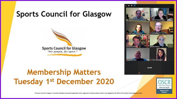 scglasgow1000's tweet photo. We’d like to say a big thank you to all the clubs who attended our first ever “Membership Matters” forum last night! 

Special thanks to our chair @Tim2510Hart for leading us on our first ever virtual forum! 🌟

#sportscouncilforglasgow #scottishclubsport https://t.co/F7xyJAPEBG