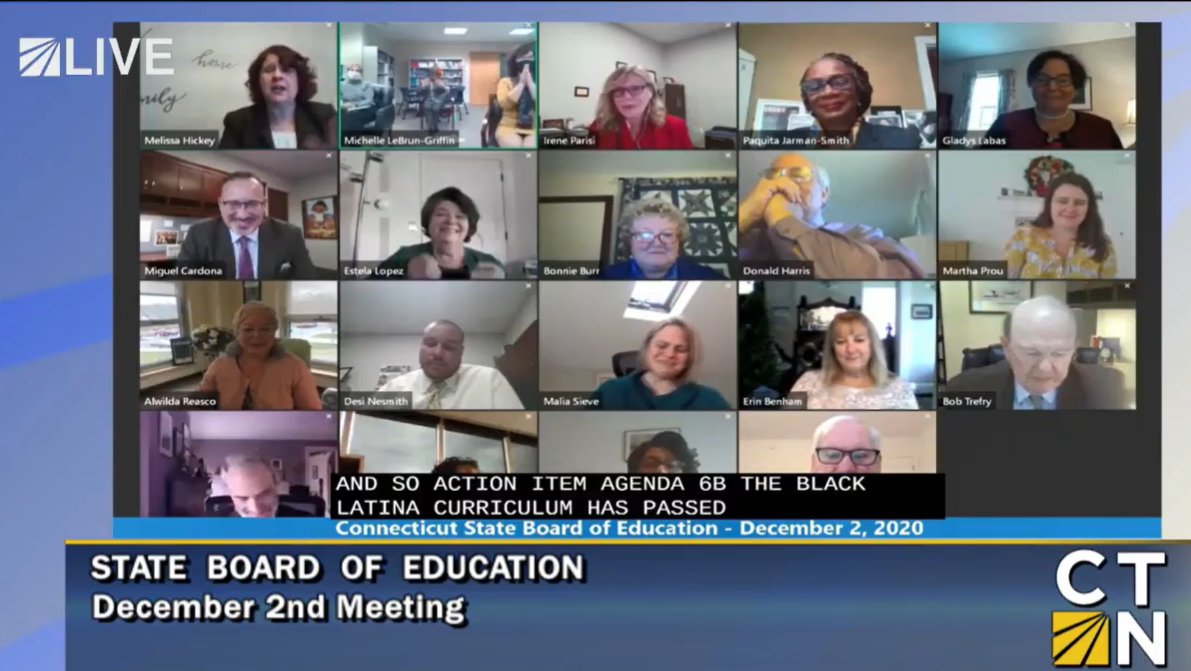 'Other states are not doing this. This is history right now.' The #CT State Board of Ed just voted to approve our African American/Black & Puerto Rican/Latino course of studies! We're over the moon. THANK YOU to all who contributed! ctserc.org/pa1912 #CleartheAir #EduColor