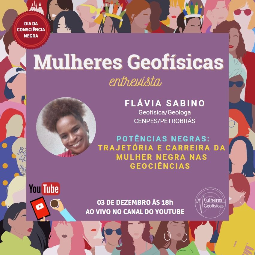 Não percam, no dia 3/12 às 18 horas no canal do YouTube das Mulheres Geofísicas.