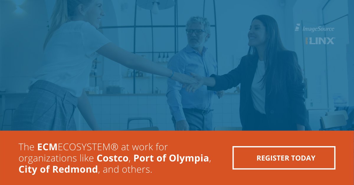 ilinxplatform's tweet image. Join us on Wednesday, December 16th, at 10 AM PST. ImageSource, Inc. covers our trademarked #ECMECOSYSTEM® approach, our experience with customers like @Costco City of Redmond and more. Register today at lnkd.in/ghVkZ2Y. #webinar #ecm #costco #software #saas #bpm