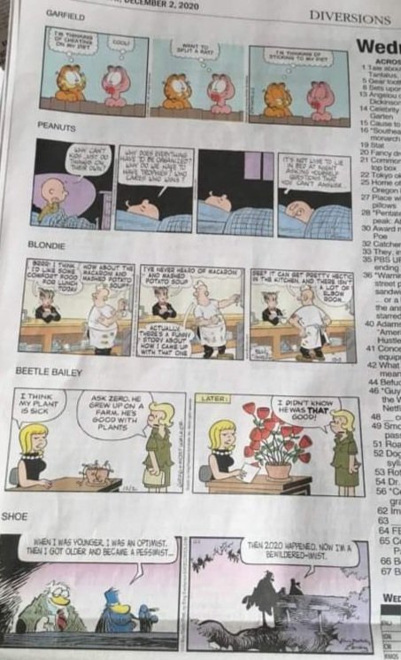 Blondie: maskless indoor diningBeetle Bailey: they stopped wearing masks indoorsHi & Lois: mask-free indoor book groupMarmaduke: digging a mass grave