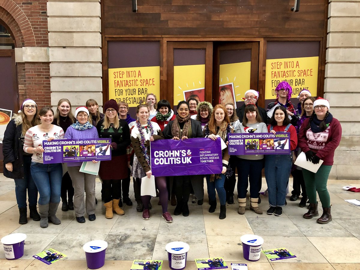 Day 2 of Crohn's and Colitis Awareness Week! As part of our celebrations to raise awareness, you'd usually find us carol singing in Leeds City Centre. As we can't do this this year, here are some photos from previous years 💜 <a href="/CrohnsColitisUK/">Crohn's & Colitis UK</a> #CrohnsAndColitisAwarenessWeek