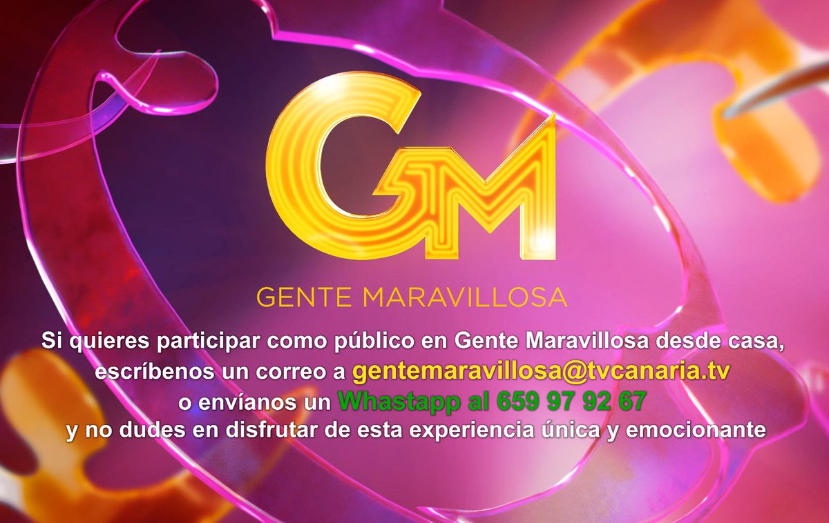 Este domingo 6 de Diciembre, a partir de las 20.30 hora peninsular, podéis estar de público virtual  en la tv Canaria con <a href="/efectopasillo/">Efecto Pasillo</a> cualquiera que quiera estar, porfavor mandar whatsap al número que aparece en la foto.serán los padrinos de @gentemaravillosacanarias