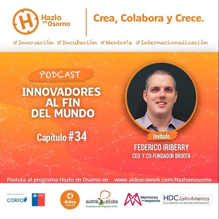 Conversamos con @Fedeiriberry de <a href="/brootacom/">broota.com</a>, plataforma #chilena de #Crowdfunding, sobre oportunidad que entrega para levantar capital conectando con inversionistas. Desde $500.000 CLP, pueden hacer inversiones. Un aporte de #innovadoresalfindelmundo #hazloenosorno #osorno #chile