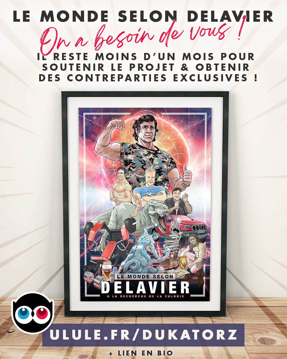 dukatorz's tweet photo. Plus qu'un mois pour pouvoir contribuer au projet de documentaire sur Fréderic Delavier. Rendez-vous sur https://t.co/dEr3QPj8Ai et soutenez activement le projet en échange de contreparties uniques!
#calorie #delavier #gundill #dukatorz #ulule #teddyboy #coia #missor #fitness https://t.co/UDZ5u3g03V