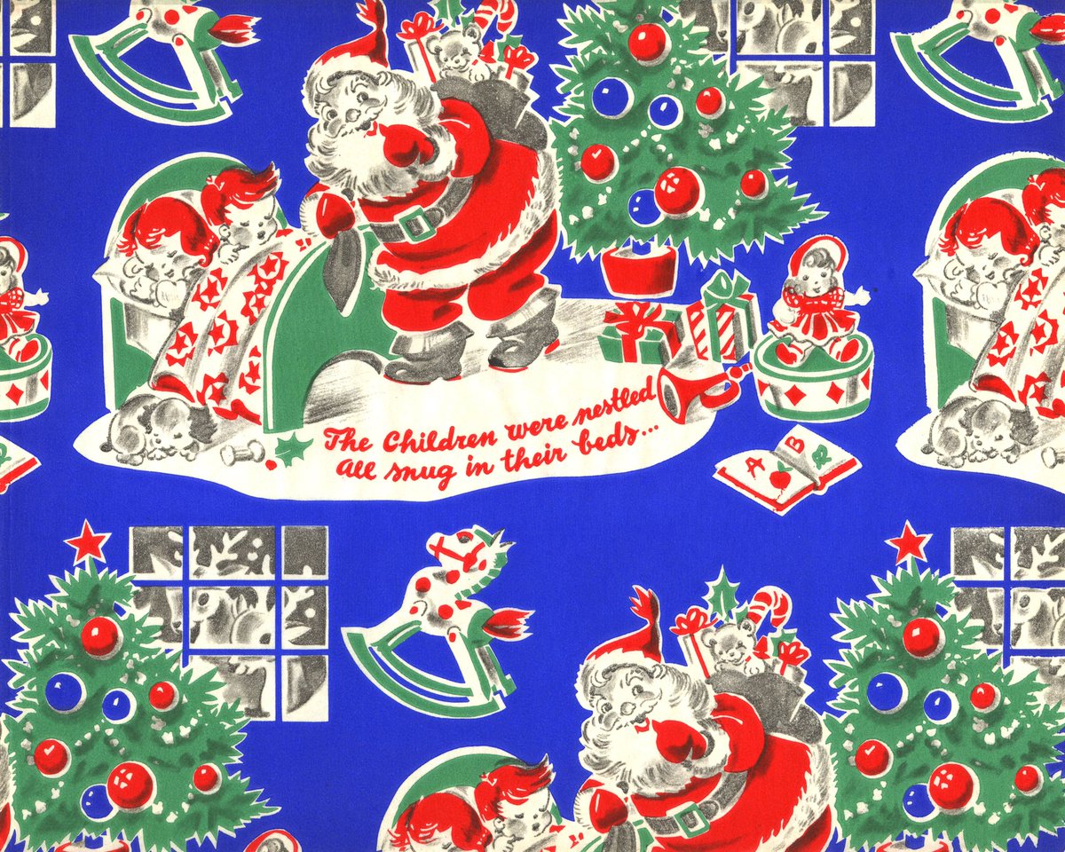 Need a new #zoom background? These vintage wrapping papers ought to do it!