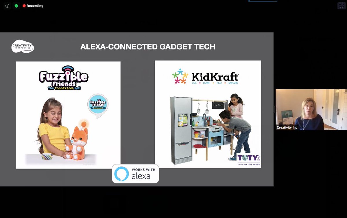"Moving from AI as game-master to more integrated gadgets.""You connect the toy to the device and it creates a locked down augmented reality experience. Working with the device triggers the audio."