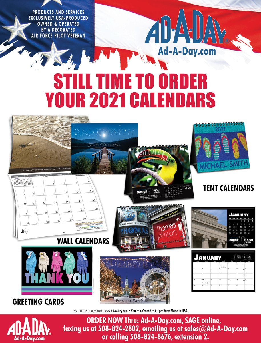 alwaysadaday's tweet image. Still time to order your 2021 Calendars. #calendar2021 #promotion #Marketing #promoproduct