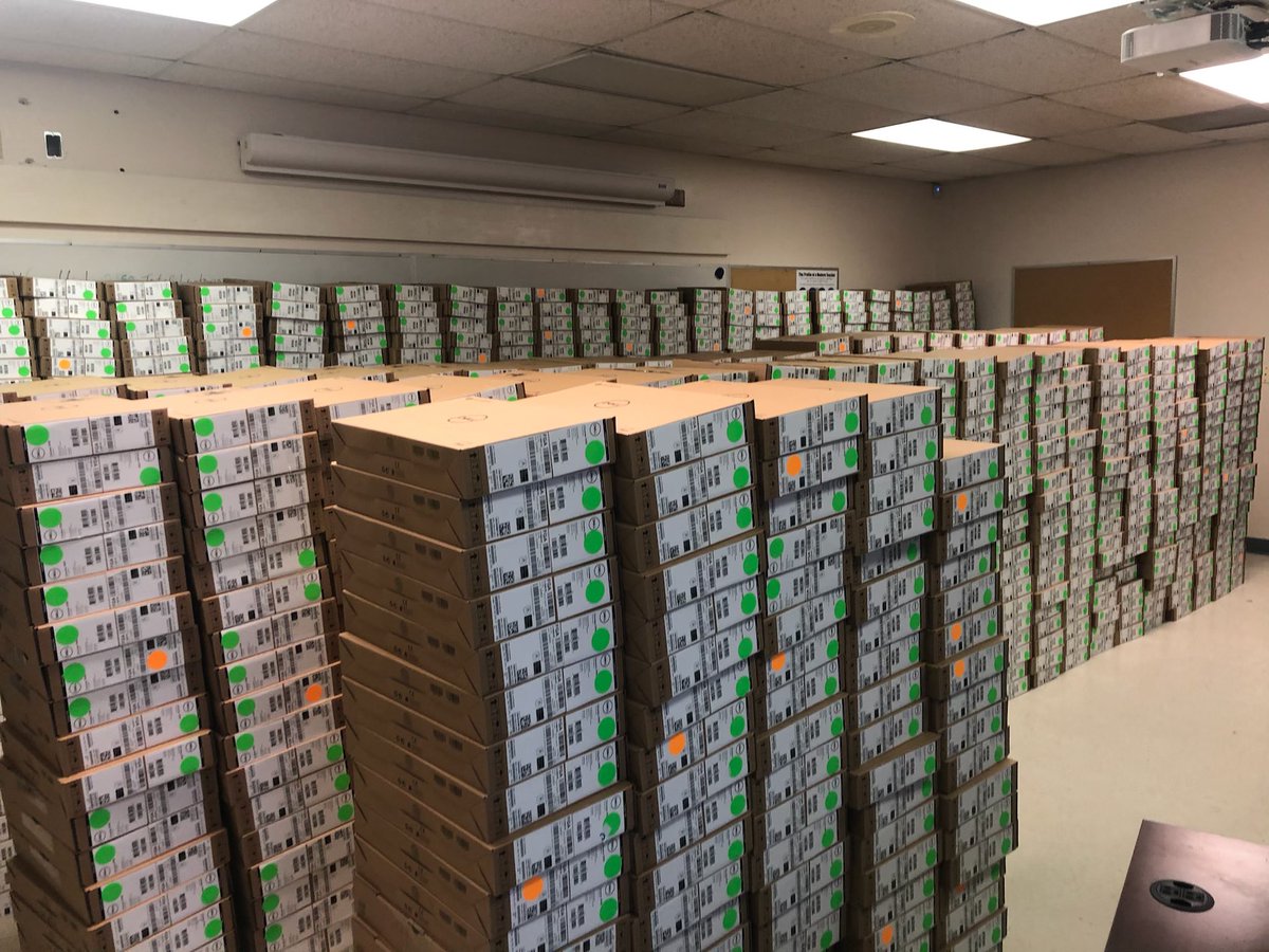 jerrynallen_'s tweet photo. Great things are happening in Technology Services @WacoISD This is what a shipment from @TEA #OperationConnectivity of 1700 Dell Chromebooks looks like. And still more to come! We are working hard to provide instructional resources to all learners. @skincannon11 @KyleDeBeer https://t.co/84EdDBLOWN