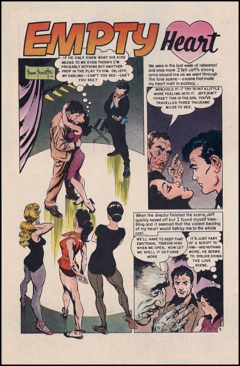 Romance comics were serious business and attracted some of the best comic artists: both Frank Frazetta and Wally Wood worked on romance titles.