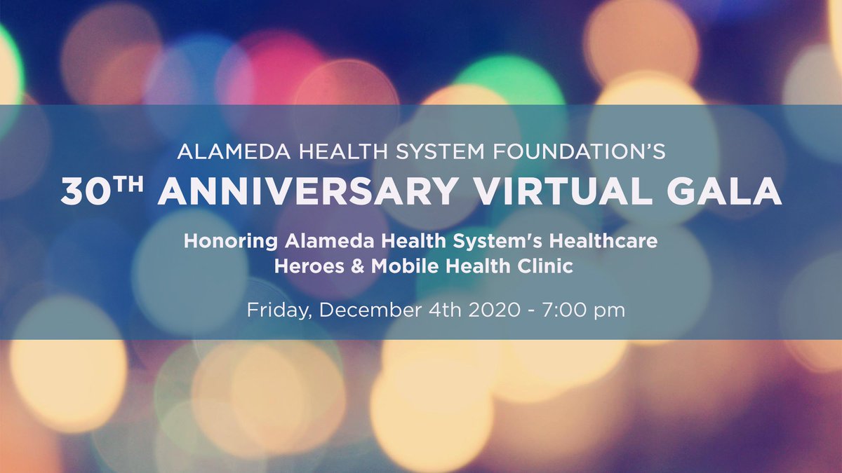 AlamedaHealth's tweet photo. Join us for the upcoming @AHS_FNDN's Virtual Gala honoring AHS healthcare heroes and mobile health clinic featuring caregiver stories and silent/live auction items. Register online, pledge your support. Donations benefit AHS frontline caregivers. https://t.co/nStBPfG2PJ https://t.co/4Vavtf3OOd