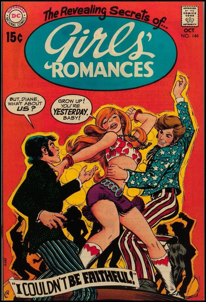 By its 1960s peak there were over 100 romance comic titles in circulation, looking at every aspect of romance no matter how unlikely.