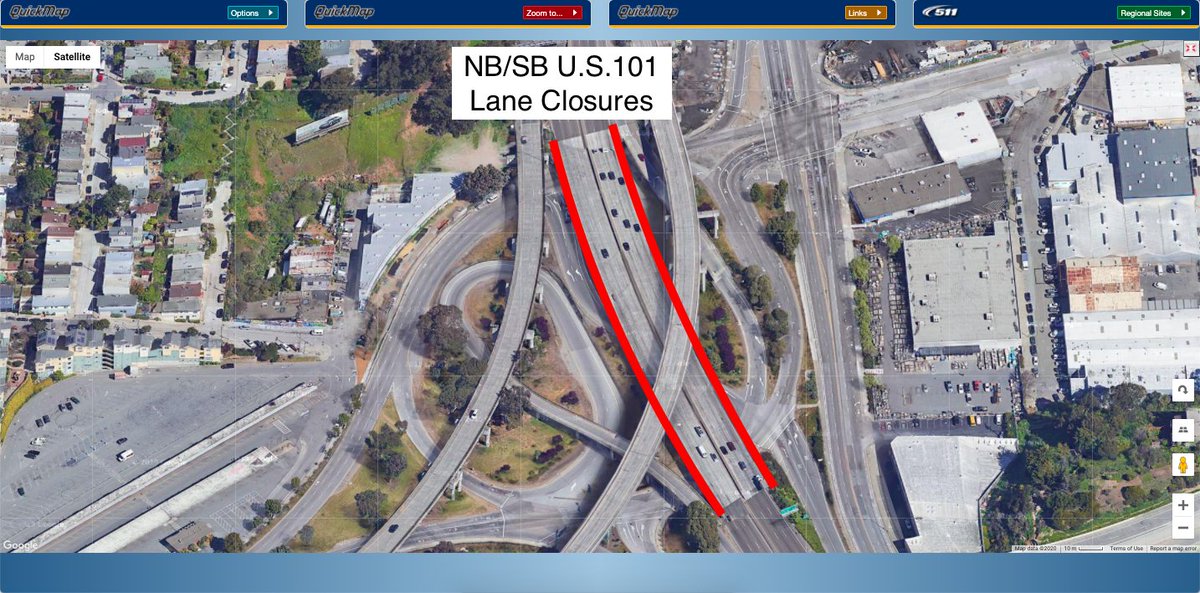 CaltransD4's tweet photo. #101AlemanyProject Overnight lane closures for ongoing follow up work on U.S. 101 and through the Alemany Circle are scheduled for December 2020 #BeWorkZoneAlert Details here https://t.co/U8oWrnfsms https://t.co/SuWyJQlgJs