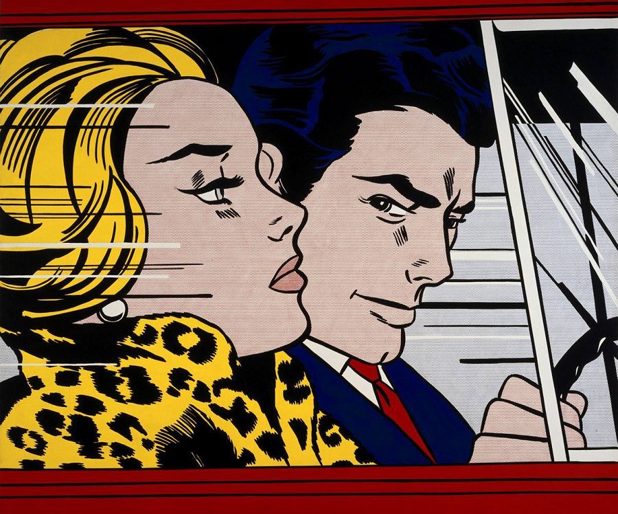 Roy Lichtenstein immortalised the world of the romance comics in his 1963 painting In The Car: based on a panel from the September 1961 edition of Girls' Romances.
