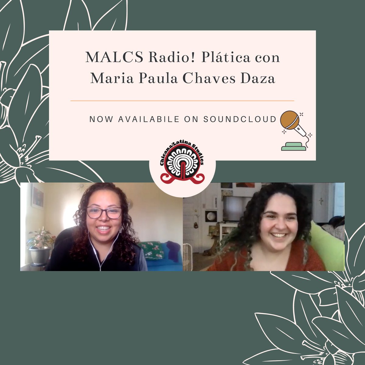 CLSMALCSjournal's tweet photo. We are so excited to announce our first episode back is finally available for your enjoyment🎙💫 Click the link down below to tune in to the wonderful plática we had with Maria Paula Chaves Daza🌿😊

https://t.co/gN7yH22yS8 https://t.co/mGxPcYWe7v