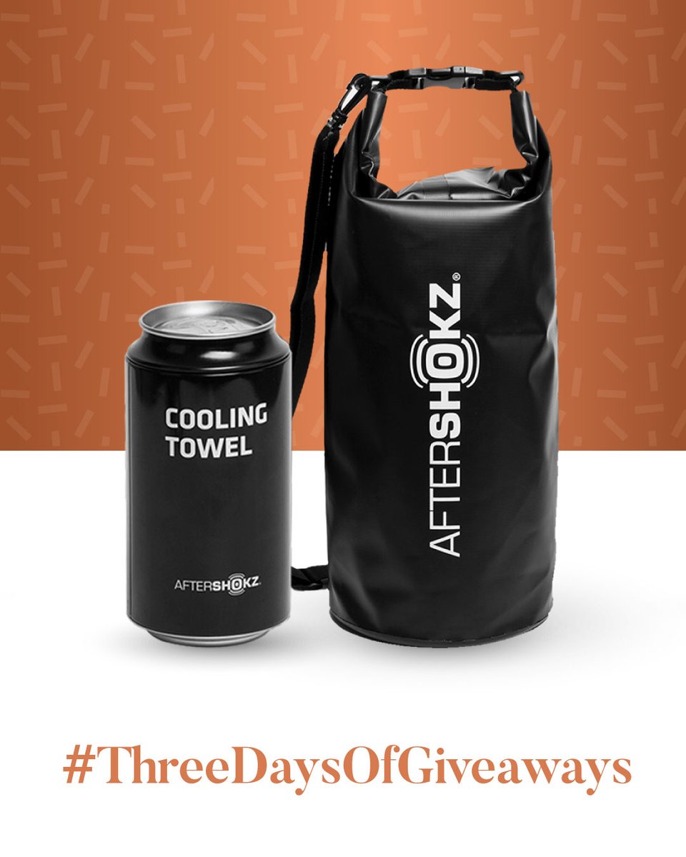 Day Two of Giveaways has arrived! 🎁

Enter for a chance to win an AfterShokz sport towel and dry bag by: 
🔁 Retweeting and following <a href="/AfterShokz/">AfterShokz</a> 
💬  Tagging someone on your list below 
#ThreeDaysofGiveaways