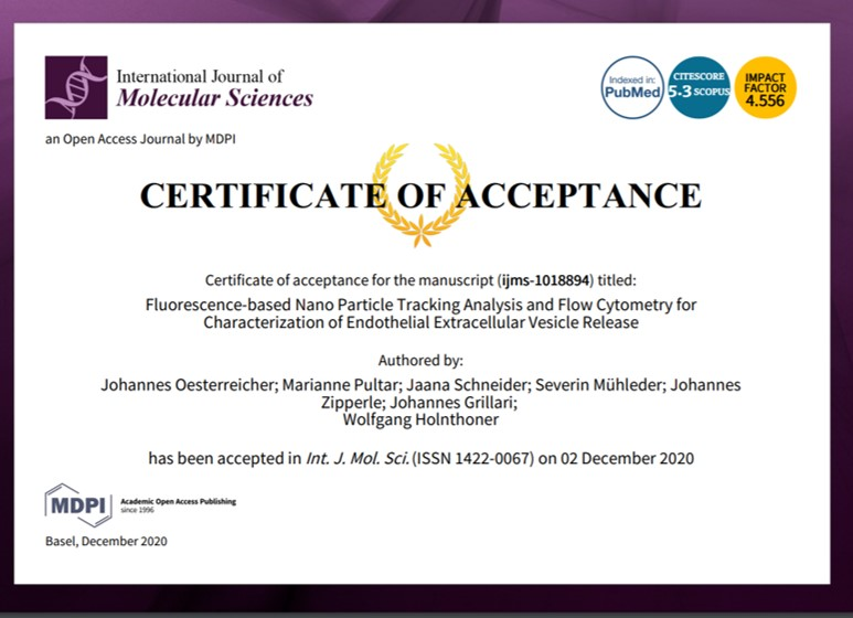 ASEV - Austrian Society for Extracellular Vesicles (@asev_austria) on Twitter photo Congrats to <a href="/JohannesOester3/">Johannes Oesterreicher</a> and <a href="/MariannePultar/">Marianne Pultar</a> (shared first-authoring) and the whole team of the Vascular Biology Group at <a href="/lbitrauma/">LBI Trauma</a> ! <a href="/MDPIOpenAccess/">MDPI</a> Congrats to <a href="/JohannesOester3/">Johannes Oesterreicher</a> and <a href="/MariannePultar/">Marianne Pultar</a> (shared first-authoring) and the whole team of the Vascular Biology Group at <a href="/lbitrauma/">LBI Trauma</a> ! <a href="/MDPIOpenAccess/">MDPI</a>