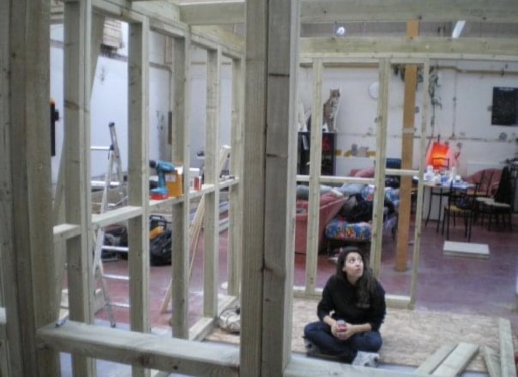 Inside the Peanut Factory we built our own rooms. By which I mean, my dad mostly built mine, and I stood around a lot. (2008)