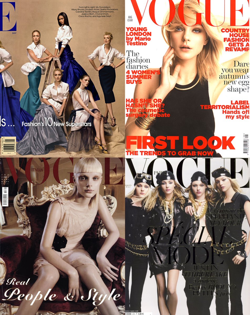 JESSICA STAMVogue US May 2007Vogue UK August 2006Vogue Italia September 2003Vogue Paris September 2006