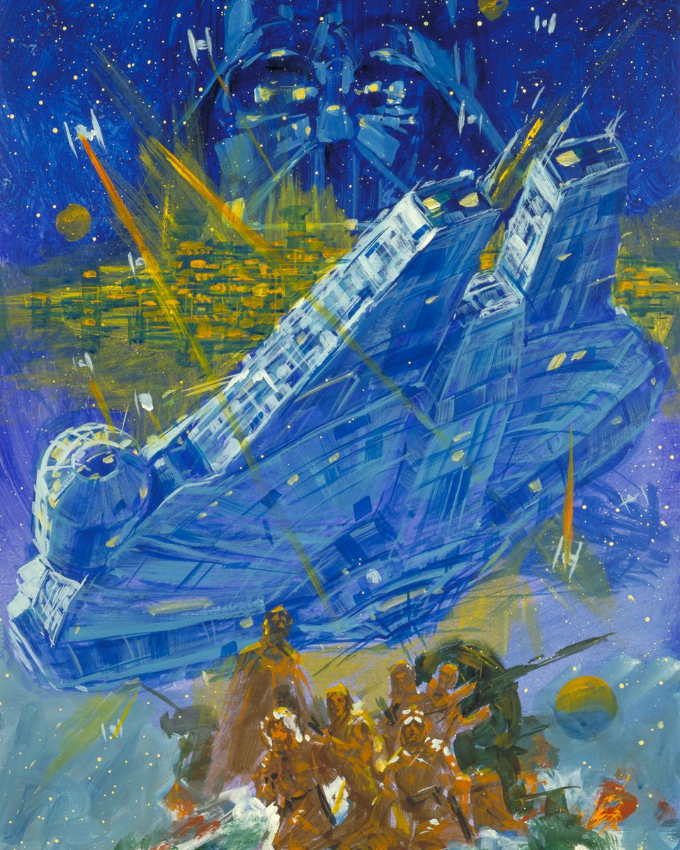 Star Wars (@starwars) on Twitter photo 02/12/2020 18:52:14 The Millennium Falcon brought to life with brilliant paint strokes by artist Noriyoshi Ohrai. #ESB40 The Millennium Falcon brought to life with brilliant paint strokes by artist Noriyoshi Ohrai. #ESB40