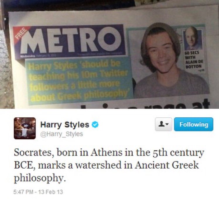 todays1dhistory's tweet photo. Sassing his critics since 2013 💯💯 https://t.co/Doq64Gg4vi