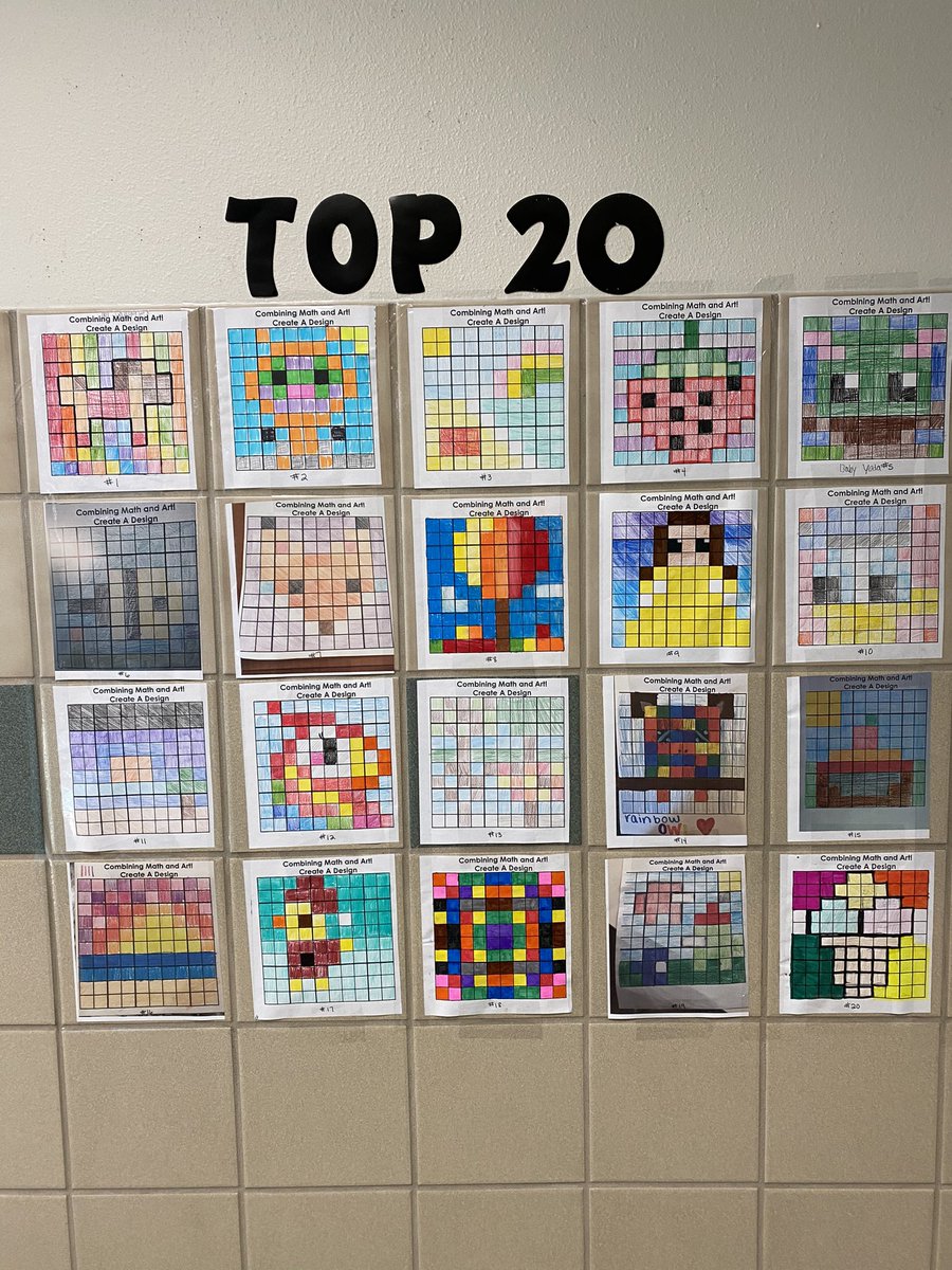 Combining math and art is always fun! <a href="/Mr_JJennings/">Jeremy Jennings</a> and I chose the top 20 between all classes based on creativity and correct math. Students will now vote on the top three! <a href="/EubanksDragons/">Eubanks Intermediate</a>