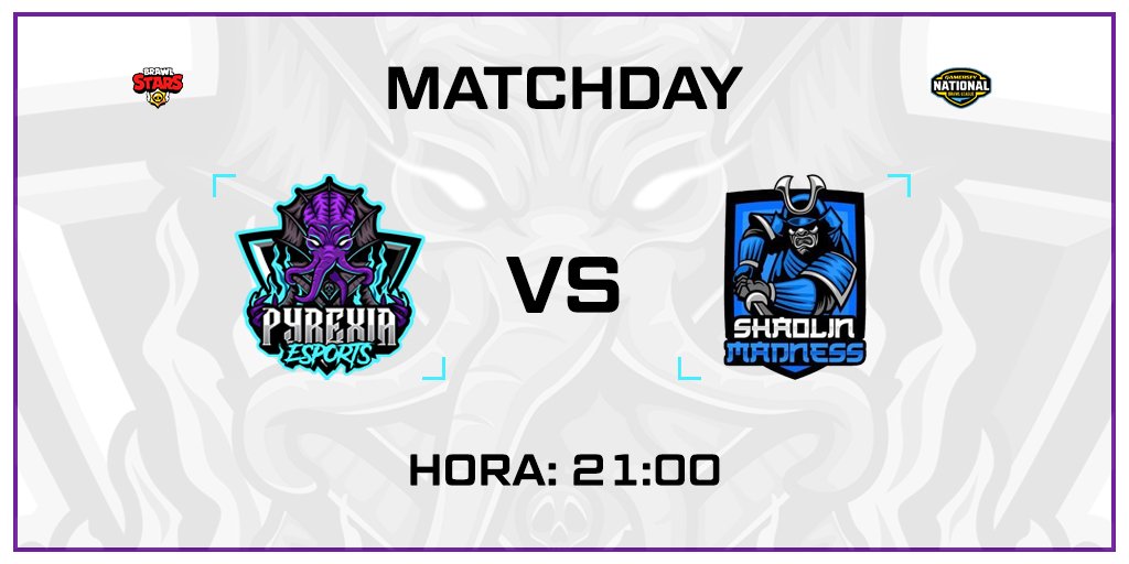 #BrawlStars 

¡Nuestros pulpos quieren seguir en la dinámica positiva de los últimos días! 💪

🏆 @NBLeague_ 
📌 Jornada 6
🆚 <a href="/ShaolinMadness/">Shaolin Madness</a> 
⏲️ 21:00

#goPyrexia 💜