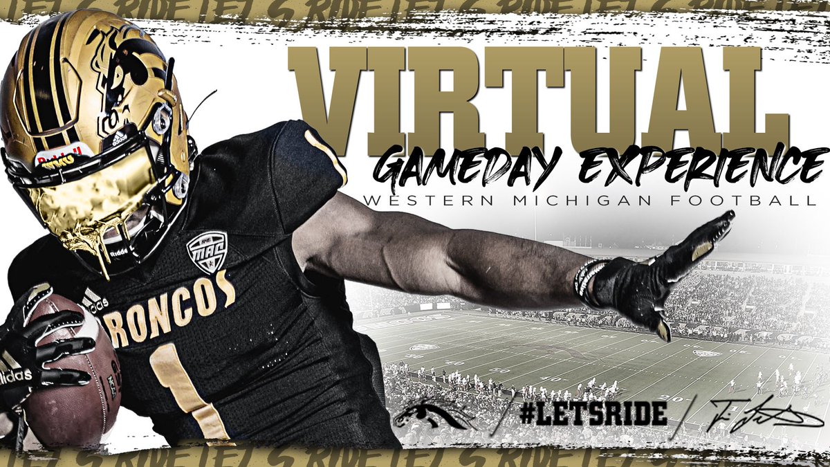 WMUBroncos's tweet photo. Join us for virtual Gameday Experience at Waldo this Saturday! #LetsRide 

🏈 Pre-Game show with @CClingen14, @Zach_Terrell11, and special guest @TimHiller3 
🏈 Virtual Tailgate of the Game! Use #WMUTailgate to show your Bronco spirit!
🏈 Halftime Trivia

https://t.co/nL91ahz7re https://t.co/GTkGEsayxS