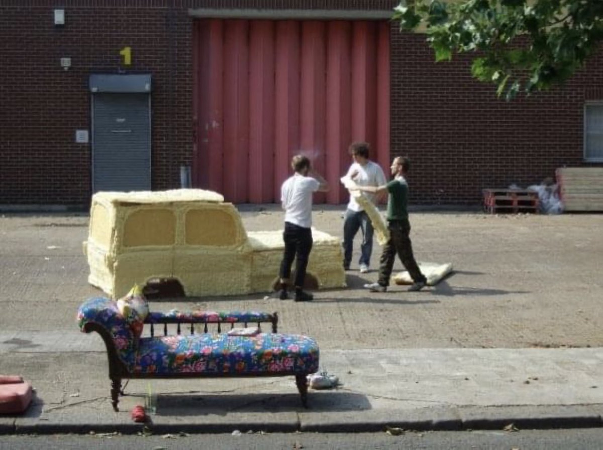 And summer, when we did absolutely everything outside on the otherwise empty street. Those green leggings I was wearing are disgusting.